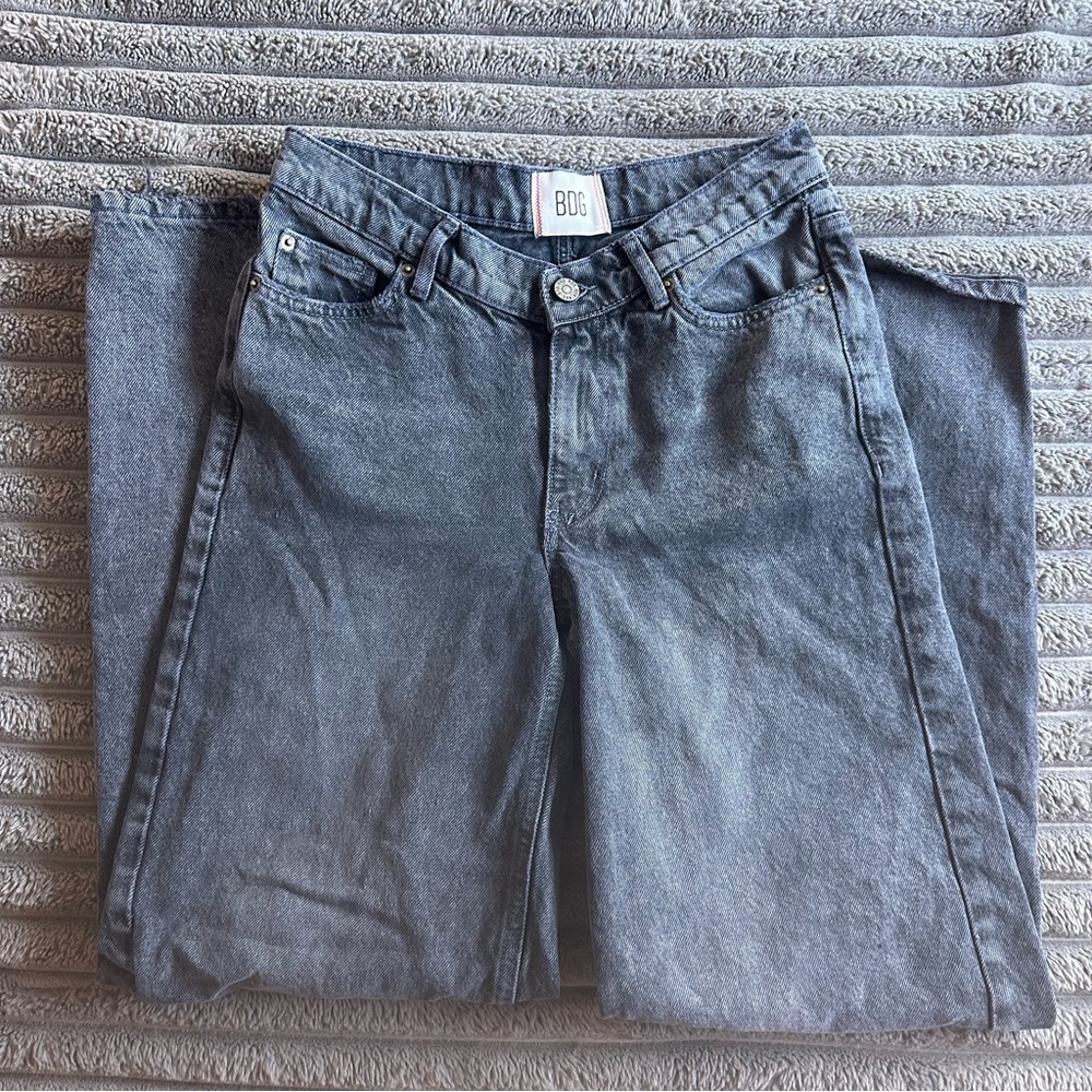 bdg urban outfitters “dipped v wide leg” jeans
